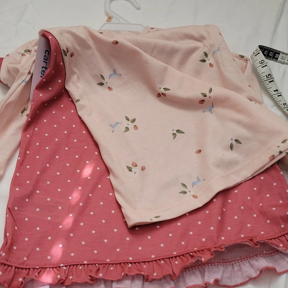 NEW Carter's Multicolor Nightgown Set 2 pieces. Sleepwear for girls. SIZE 2T. - Picture 13 of 13